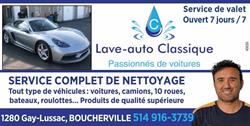 lave auto classique Boucherville, opening hours