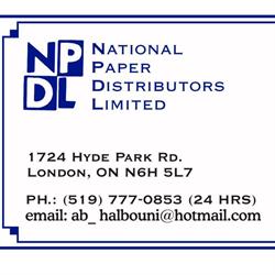 National Paper Distributors Limited, London, ON opening hours