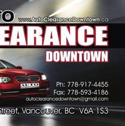 Auto Clearance Downtown, Vancouver, BC opening hours