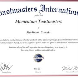 Momentum Toastmaster, Markham, ON opening hours